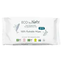 ECO BY NATY Vlhčené ubrousky Naty bez vůně splachovatelné 56 ks