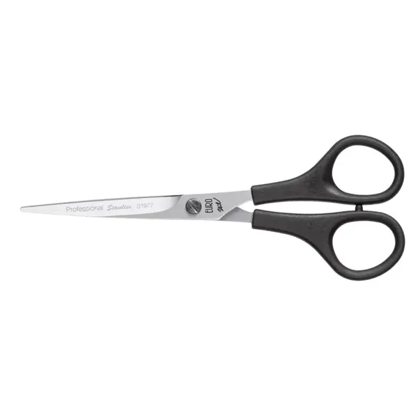 Kadeřnické nůžky s plastovou rukojetí a mikroozubením Eurostil Professional 6" (01977) + dárek zdarma
