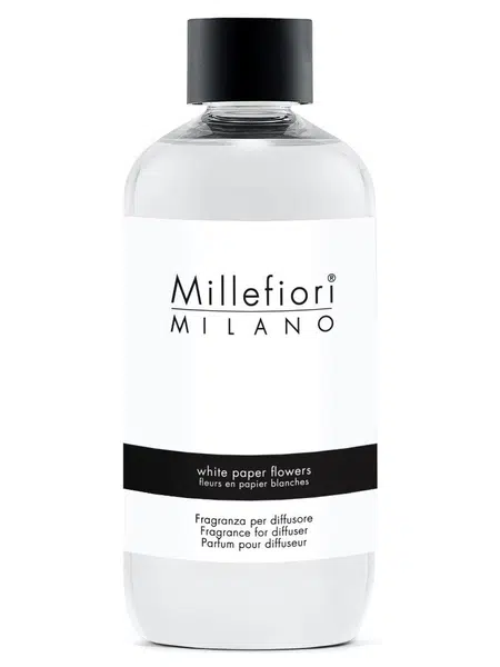 Millefiori Milano Náhradní náplň do aroma difuzéru Natural White Paper Flowers 250 ml