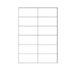 Samolepicí etikety 105 x 49,6 mm, 12 etiket, A4, 100 listů