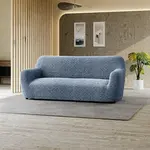 Bielastické potahy VENEZIA modrá trojkřeslo (š. 170 - 220 cm)