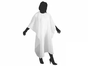 Kadeřnická pláštěnka na stříhání Duko 599 - bílá + dárek zdarma