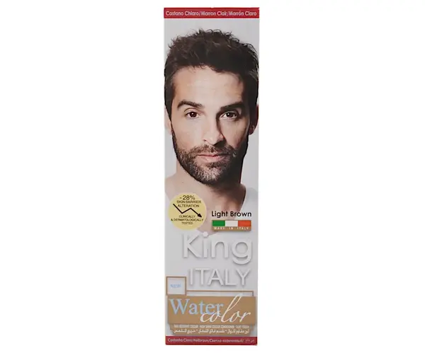 Permanentní barva pro muže na vlasy a vousy Kléral King Italy Water Color - světle hnědá (KIG03) + dárek zdarma