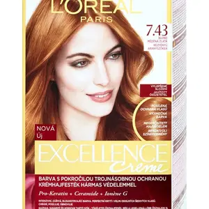 Permanentní barva Loréal Excellence 7.43 blond měděná zlatá - L’Oréal Paris + dárek zdarma