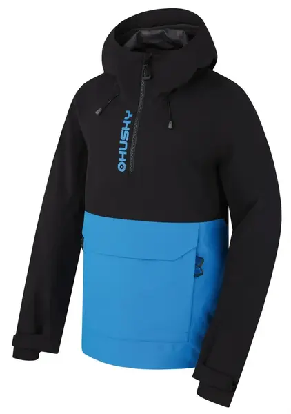Husky Nabbi M XXXL, black/neon blue Pánská outdoor bunda