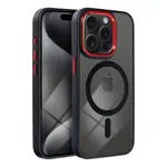 Zadní kryt COLOR EDGE MAG COVER case compatible with MagSafe pro Apple iPhone 15 Pro, černá červená