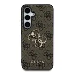 Zadní kryt Guess PU 4G Metal Logo pro Samsung Galaxy S25+, hnědá