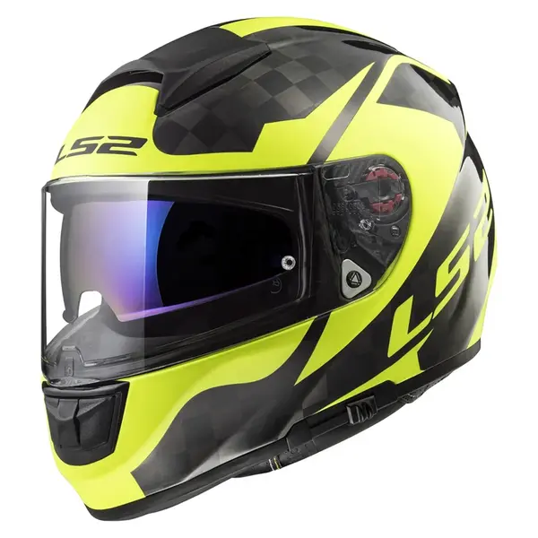 Moto přilba LS2 FF397 Vector C Shine Carbon Hi Vis Yellow XS (53-54)