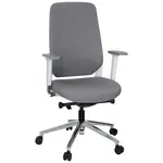 MID.YOU OTOČNÁ ŽIDLE, plochá tkanina, šedá, bílá