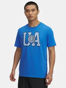 Men's Under Armour UA COLLEGE CREST LOGO SS-BLU - Men's T-Shirt