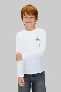 Dětské bavlněné tričko s dlouhým rukávem Calvin Klein Jeans