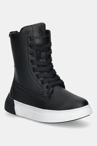 Dětské tenisky Calvin Klein Jeans černá barva, V3X5-83168