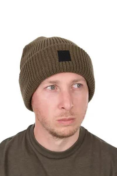 Fox čiapka olive merino blend beanie