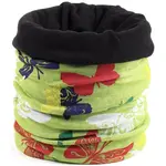 Finmark CHILDREN’S MULTIFUNCTIONAL SCARF WITH FLEECE Dětský multifunkční šátek s fleecem, světle zelená, velikost