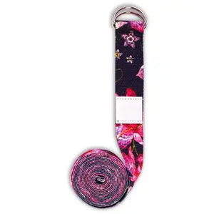 YOGGYS STRETCHING STRAP WILD ORCHID Protahovací pásek, černá, velikost