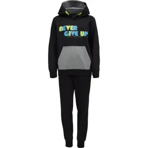 Lewro ELIEL Chlapecká tepláková souprava, černá, velikost 116-122