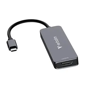 Verbatim 32155, USB-C víceportový rozbočovač Essentials 4-port, 32155, šedý, délka kabelu 18cm, USB-C PD, USB-A 3.2 Gen 1, USB-A 2.0