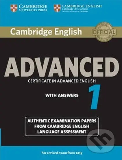 Cambridge English Advanced 1 for Revised Exam from 2015 - kniha z kategorie Jazykové učebnice a slovníky