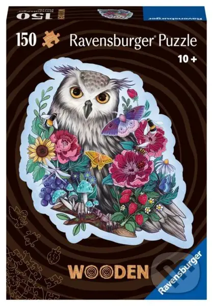 Tajemná sova, dřevěné - puzzle z kategorie Zvířata