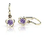 Cutie Jewellery Zlaté detské náušnice C1945-10-X-1 fialová