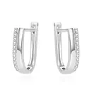 Beneto Štýlové strieborné náušnice so zirkónmi AGUC1433