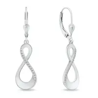 Brilio Silver Elegantné strieborné náušnice so zirkónmi SILVER022