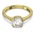 Swarovski Nádherný pozlátený prsteň so Swarovski kryštálmi Constella 5642619 50 mm