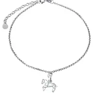 Silvego Strieborný náramok s príveskom Kôň Origami ZTJL73512VSW