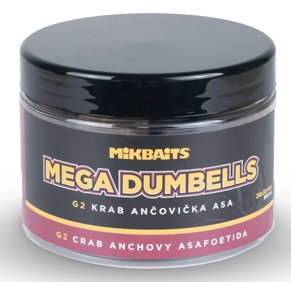 Mikbaits mega dumbells gangster g2 krab ančovička asa 500 ml 24x30 mm