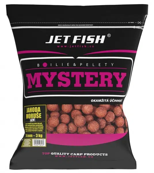 Jet fish boilie mystery jahoda/moruša new 3 kg - 24 mm