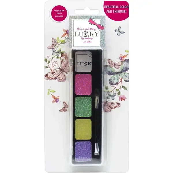 Lukky Očné tiene s trblietkami pastelové