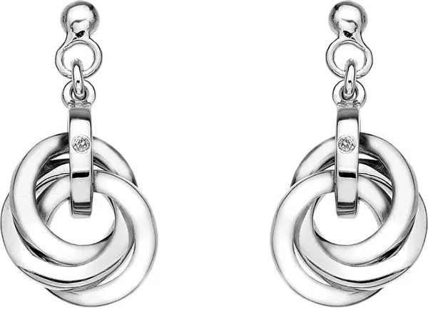 Hot Diamonds Strieborné náušnice Trio DE388