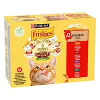Friskies vlhké krmivo pre mačky v omáčke - s kuracím, hovädzím, jahňacím, kačacím 12 x 85 g