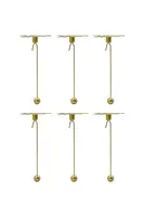 Dekoratívny závesný svietnik House Doctor HDLeaves 15,5 x 7,5 cm 6-pak