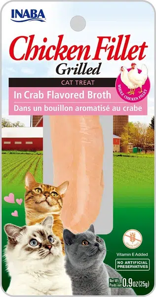 INABA Cat Grilled Chicken Filet - v krabom vývare 25 g