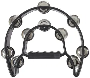Cega Double Row Tambourine Black