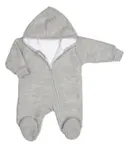 Pletený overal s kapucňou, CUTE - sivá