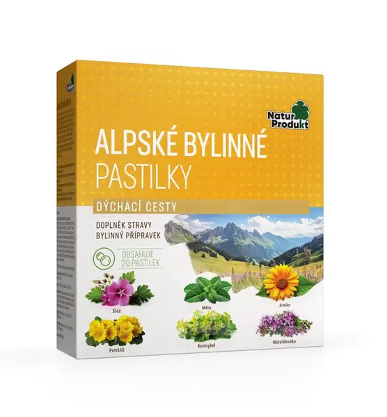 Naturprodukt Alpské bylinné pastilky 20 ks
