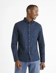 Celio Košile twill regular Carobone - Pánské