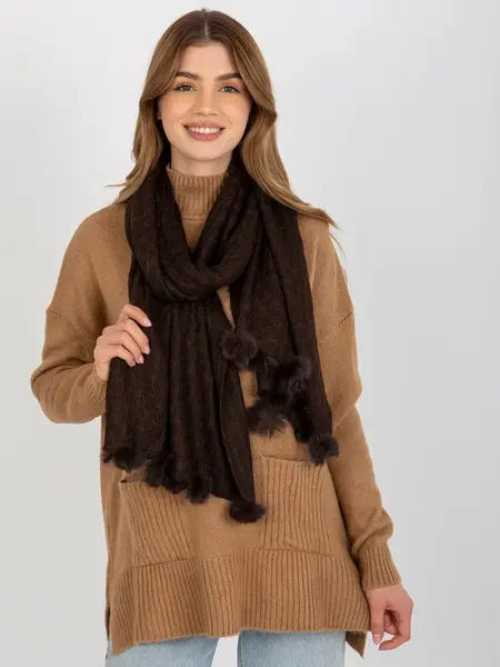 Scarf-AT-SZ-E-318.57P-dark brown