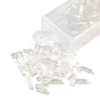 10G Ceylon Glass Twist Bugle Beads