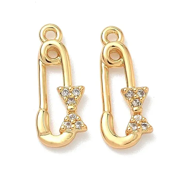 Brass Micro Pave Cubic Zirconia Pendants