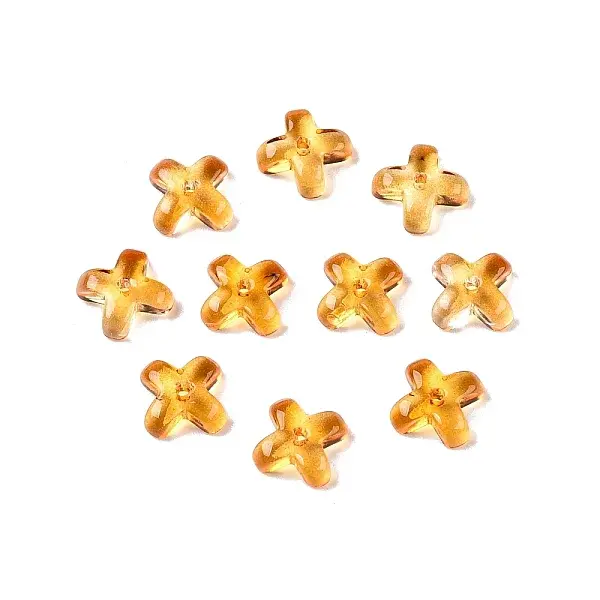 Transparent Spray Painted Glass Beads