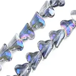 Electroplate Transparent Glass Beads Strands