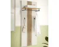 Šatníkový panel s poličkou Lima, béžový kašmír/dub evoke%