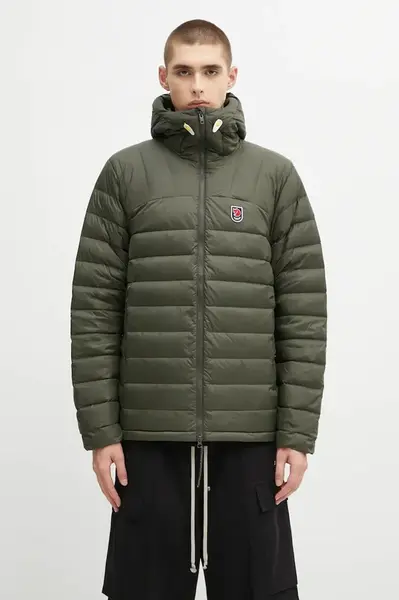 Péřová bunda Fjallraven Expedition zelená barva, zimní, F86121