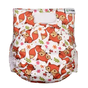 T-TOMI Plena kapsová, typ AIO - suchý zip, 3-15kg, Foxes