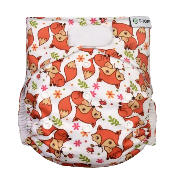 T-TOMI Plena kapsová, typ AIO - suchý zip, 3-15kg, Foxes