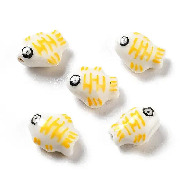Handmade Printed Porcelain Beads
