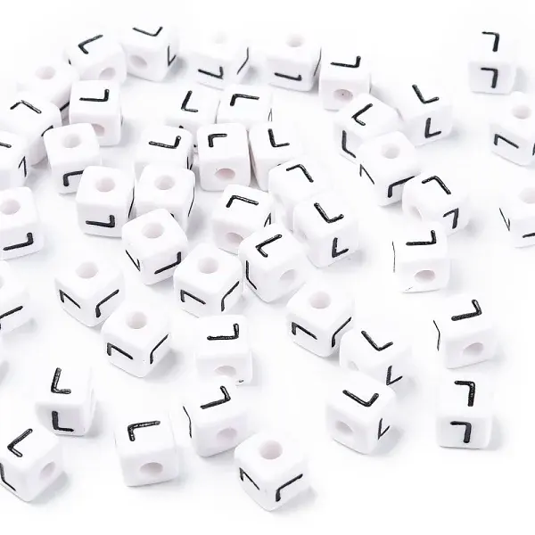 Letter Acrylic European Large Hole Beads